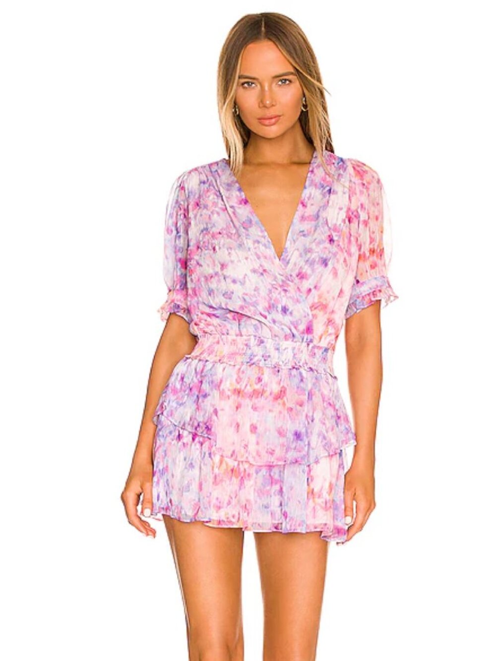 Amanda Uprichard Adriel Mini Dress in Cotton Candy
